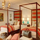 Tween Bedrooms Striped Extravagant Tween Bedrooms Ideas With Striped Bed Headboard Classic Chandelier Artistic Painting White Padded Bar Stools Nice Pillows Bedroom 22 Sophisticated Tween Bedroom Decorations With Artistic Beautiful Ornaments