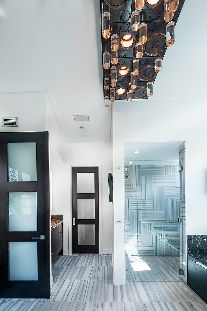 Catching Tiled Residence Eye Catching Tiled Park City Residence Jaffa Group Bathroom Shower Covered By Glass To Keep It Bright Dream Homes Captivating Home Design With Grey Exterior Surrounded By Green Lawn