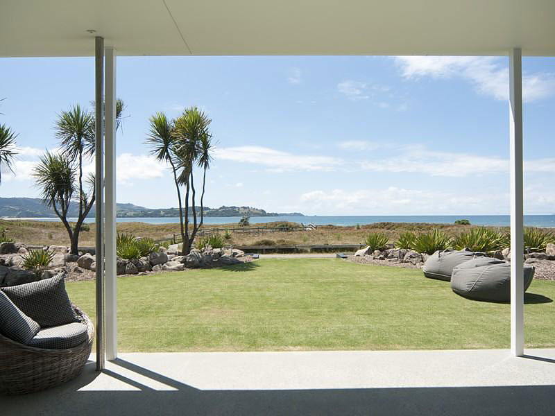 Beach View Ground Fabulous Beach View With Sandy Ground Seen From Taumata House Back Verandah Furnished With Comfy Rattan Chair Dream Homes  Natural Minimalist Home In Contemporary And Beautiful Decorations