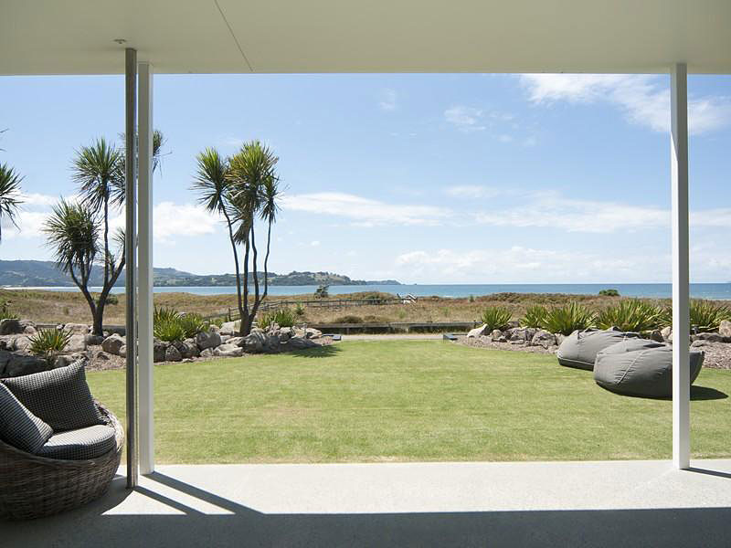 Beach View Ground Fabulous Beach View With Sandy Ground Seen From Taumata House Back Verandah Furnished With Comfy Rattan Chair Dream Homes Natural Minimalist Home In Contemporary And Beautiful Decorations