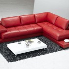 Classic Living With Fabulous Classic Living Room Design With Modern Sectional Red Leather Sofa And Black Colored Shag Carpet On The Floor Furniture Outstanding Living Room Furnished With A Red Leather Couch Or Sofa Sets