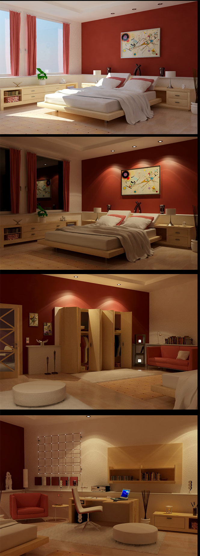 Red Bedroom With Fabulous Red Bedroom Design Interior With Modern Furniture And Minimalist Space Used Wooden Furniture Decoration Ideas Bedroom 30 Romantic Red Bedroom Design For A Comfortable Appearances