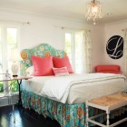 Tween Bedroom Eclectic Fabulous Tween Bedroom Ideas In Eclectic Bedroom With Shiny Black Floor Made From Wooden Veneer And Bright Glass Chandelier Bedroom 22 Sophisticated Tween Bedroom Decorations With Artistic Beautiful Ornaments