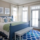 Blue Themed Blue Fancy Blue Themed Bedroom Fascinating Blue Carpet On Wood Floor Blue Bed Divan Chic Pillows Glass Door Sheer White Drapes Bedroom 20 Stunning Blue Bedroom Ideas With Vintage Cover Decorations