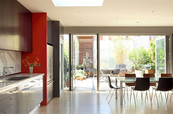 Dining Area Richmond Fancy Dining Area Of Sublime Richmond House Has Fresh Outside Panorama That Make The Owner Can Feel Comfort During Having Meal Architecture Charming Minimalist Home With Small Garden And Modern Furniture