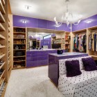 Girls Bedroom With Fancy Girls Bedroom Storage Ideas With Lavish Chandelier Polka Dot Sofa With Purple Fur Pillows Wood Rack Glossy Purple Cabinet Bedroom 12 Cute Girls Bedroom Storage With Shelving Solutions And Ideas