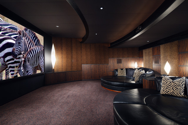 Home Cinema Interior Fantastic Home Cinema Room Design Interior Decorated With Black Leather Sofa Beds Furniture And Minimalist Space Dream Homes 20 Beautiful Sofa Beds For Comfortable Living Room Style And Appearance