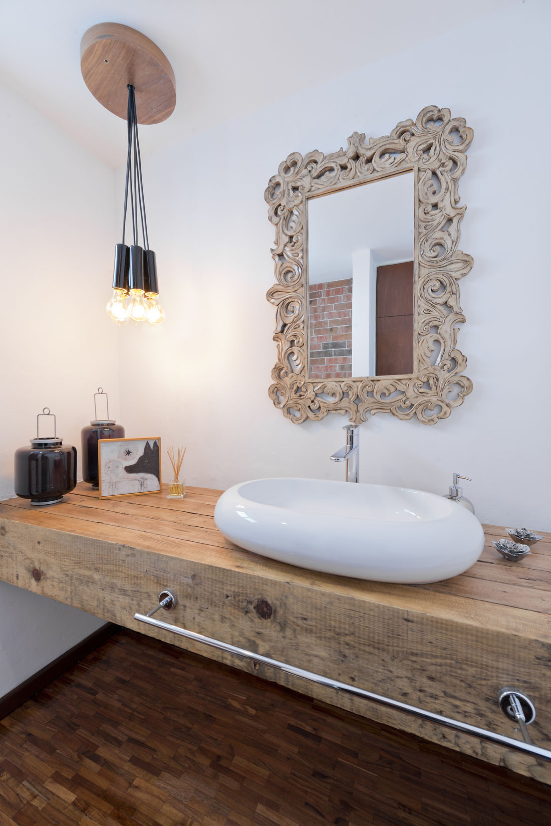 Bathroom Design Casa Fascinating Bathroom Design Inside The Casa ATT By Dionne Arquitectos With Reclaimed Wooden Vanity Ideas Dream Homes Elegant Beautiful Home With Modern Living Spaces