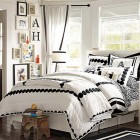 Black And Covers Fascinating Black And White Duvet Covers Contemporary Teen Bedroom With White Interior Design And White Wooden Glass Windows Bedroom Cozy Black And White Duvet Covers Collection For Comfortable Bedrooms