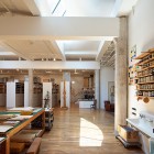 Interior Of Residence Fascinating Interior Of The Artist Residence With Wooden Desk And Many Wooden Shelves On Wooden Floor Decoration Elegant Home Decorated With Artistic And Contemporary Living Spaces