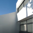 White Concrete With Fascinating White Concrete Exterior Design With Bold Design And Stripes Window Decoration Of Casa Dorrego In Argentina Dream Homes Bright And White Exterior Color Schemes For Your Modern House