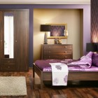 Wooden Nuance Contemporary Fascinating Wooden Nuance At Romantic Contemporary Bedroom With Purple Color Schemes And Luminous Modern Space Also Bright Wooden Flooring Appearance Bedroom 26 Bewitching Purple Bedroom Design For Comfort Decoration Ideas