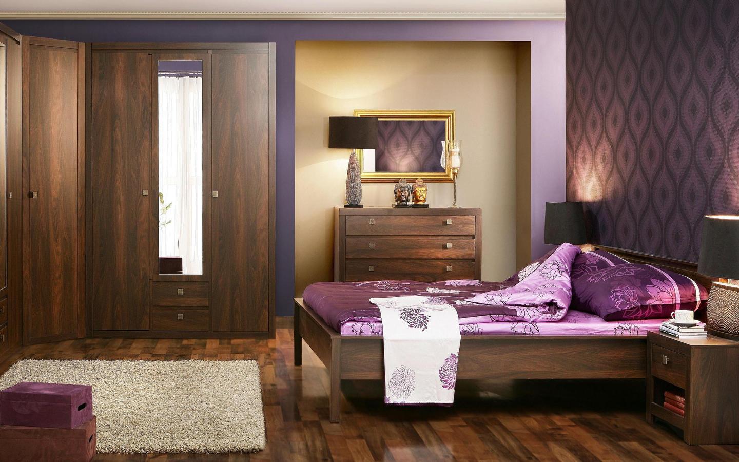 Wooden Nuance Contemporary Fascinating Wooden Nuance At Romantic Contemporary Bedroom With Purple Color Schemes And Luminous Modern Space Also Bright Wooden Flooring Appearance Bedroom  26 Bewitching Purple Bedroom Design For Comfort Decoration Ideas