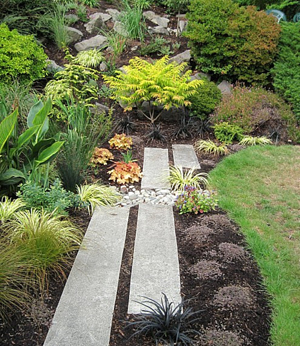 Rock Garden With Fresh Rock Garden Path Design With Planters Which Surrounding And Make Pretty The Decoration Garden  17 Amazing Garden Design Ideas With Rocks And Stones Appearance