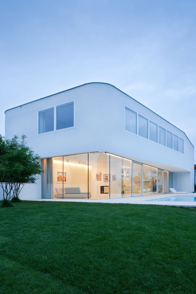 Views From Surrounded Fresh Views From Green Turfs Surrounded House L Residence Completed With Green Trees Installed On It Decoration Simple Home Design With Transparent Glass Wall And Bright Interiors