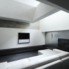 House Of Room Glorious House Of Silence Living Room Interior Maximized With Flat Screen TV And White L Shaped Sectional Sofa Dream Homes Sophisticated Modern Japanese Home With Concrete Construction Of Shiga Prefecture