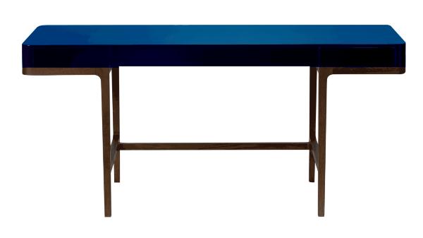 Navy Lacquered Countertop Glorious Navy Lacquered Console Table Countertop Enhanced With Thin Wooden Legs To Save More Space Of Room Furniture Beautiful Lacquer Furniture With Hip And Glossy Surface