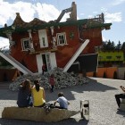 Facade Upside Terfens Good Facade Upside Down House Terfens Austria In Brown And White Color That Used Duplex Design Ideas Decoration Stunning And Beautiful Home Design Upside Down In Tornado