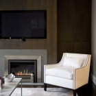 Living Room Mantel Good Living Room With Fireplace Mantel Kits Under Led TV That Facing White Chair And Table Also Dream Homes Cozy Minimalist Interior Design With Focus On Fireplace Mantel Kits