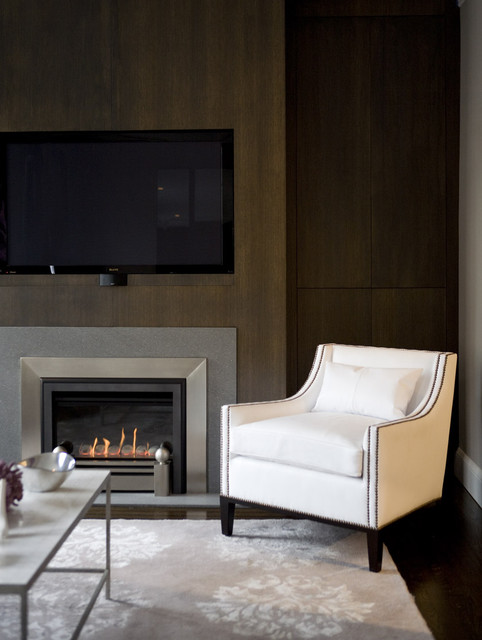 Living Room Mantel Good Living Room With Fireplace Mantel Kits Under Led TV That Facing White Chair And Table Also Dream Homes  Cozy Minimalist Interior Design With Focus On Fireplace Mantel Kits