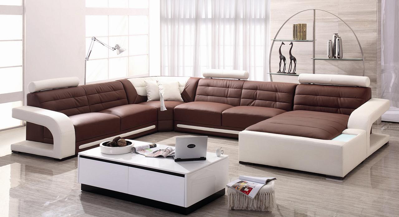 Classic Living With Gorgeous Classic Living Room Design With Brown Colored Soft Contemporary Sofas And Silver Shelf Made From Stainless Steel Decoration  Remarkable Beautiful Contemporary Sofas With Various Elegant Styles
