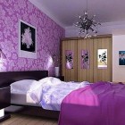 Lighting Chandelier Master Gorgeous Lighting Chandelier Above Romantic Master Bed Sets At Comfortable Contemporary Bedroom With Nice Purple Bedroom Ideas Bedroom 26 Bewitching Purple Bedroom Design For Comfort Decoration Ideas