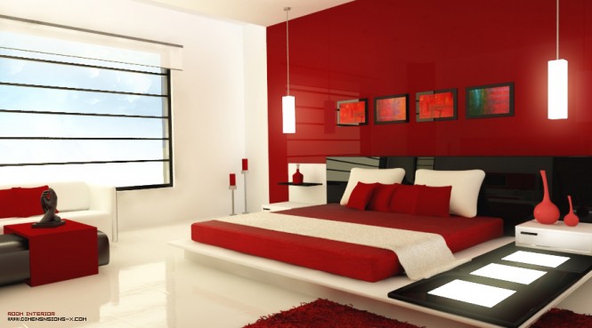 Red And Black Gorgeous Red And White And Black Mod Bedroom Design Interior Used Modern Decoration Ideas Inspiration Bedroom  30 Romantic Red Bedroom Design For A Comfortable Appearances