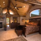 Rustic Bedroom With Gorgeous Rustic Bedroom Furniture Ideas With Wooden Material In Traditional Touch And Stone Fireplace Design Bedroom 30 Unique And Cool Bedroom Furniture Ideas For Awesome Small Rooms