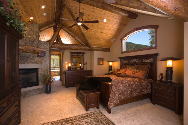 Rustic Bedroom With Gorgeous Rustic Bedroom Furniture Ideas With Wooden Material In Traditional Touch And Stone Fireplace Design Bedroom  30 Unique And Cool Bedroom Furniture Ideas For Awesome Small Rooms