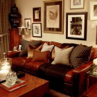 Traditional Living With Gorgeous Traditional Living Room Design With Dark Brown Classic Sofa And Light Brown Colored Marble Floor Decoration Classic Contemporary Sofas For A Living Room Arrangements