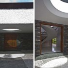 Water Cooled With Gorgeous Water Cooled House Idea With White Textured Wall And Unique Circular Hole Installed On Ceiling For Shady Look Decoration Elegant And Beautiful Home Design Presented By The Water-Cooled House