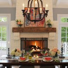 Traditional Dinning Fireplace Gravy Traditional Dining Room With Fireplace Mantel Kits Under Paint Wall Between Planters And Glass Door Also Dream Homes Cozy Minimalist Interior Design With Focus On Fireplace Mantel Kits