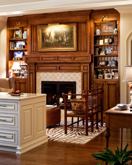 Living Room Wooden Great Living Room Design With Wooden Storage And The Fireplace Mantel Shelves Facing The Ottoman Decor Decoration Functional Modern Home With Fireplace Mantel Shelves And Creative Lightings