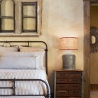 Rustic Bedroom The Great Rustic Bedroom Design Beside The Bed Area And The Antique Lamp Shades Above The Wooden Storage Decor Decoration 20 Pretty Antique Lampshades For Beautiful Interior Decorations