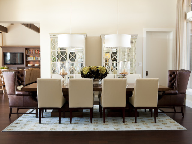 Dinning Room Wooden Imposing Dining Room Design With Wooden Table And Flowers Also Under The Modern Lamp Shades In White Color Decoration  20 Creative Modern Lamp Shades For Attractive Modern Interiors