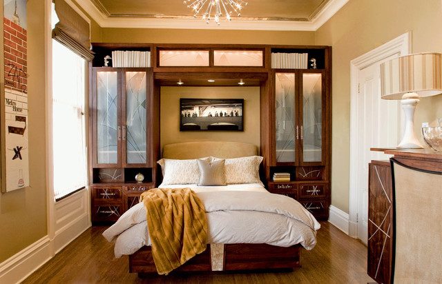 Bedroom With Divan Impressive Bedroom With Wood Bed Divan Elegant Cabinet With Frosted Glass Doors Sensational Chandelier Drum Table Lamp Bedroom 20 Creative Storage Solutions For Small Bedroom Organization Ideas