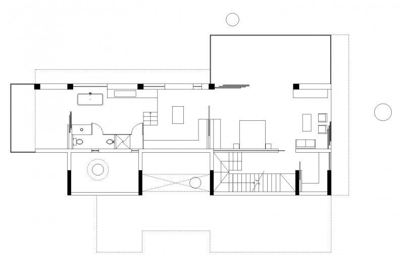 Section Planning Corallo Impressive Section Planning Design Of Corallo House With Several Big Sized Room And Dark Brown Floor Which Is Made From Wooden Material Dream Homes Exquisite Modern Treehouse With Stunning Cantilevered Roof