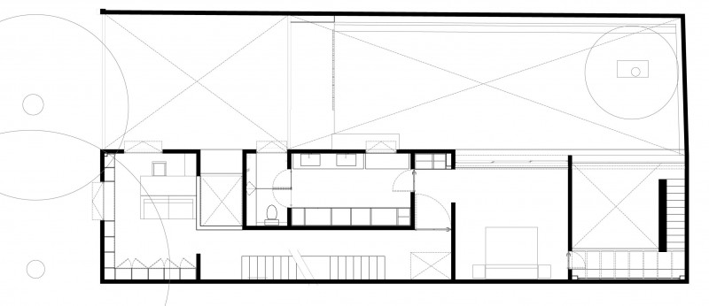 Cerada Reforma Sketch Inspirational Cerrada Reforma 108 House Interior Sketch With Stylish Living Space Design Plan Detail Furniture Placement Plan Dream Homes Dramatic Home Decoration With Black Painted Exterior Walls
