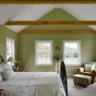 Farmhouse Green Beautified Inspiring Farmhouse Green Bedroom Ideas Beautified White Light Green Blossom Patterned Duvet Cover And Cream Chair With Foot Rest Bedroom 20 Wonderful Green Bedroom Ideas With Suite Bed Cover Appearances