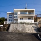 Modern Style Case Inspiring Modern Style Kenji Yanagawa Case Study House With Small Balcony Glass Railing Small Stone Wall Square Glass Window Dream Homes Stunning Contemporary Hillside Home With Open Garage Concepts