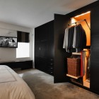 Apartment Bedroom With Interesting Apartment Bedroom Ideas Decorated With Minimalist Cupboard Furniture Design Used Dark Wooden Material Bedroom 20 Stylish Apartment Bedroom Ideas For Large Contemporary Rooms