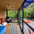 Black Lounge Red Interesting Black Lounge With White Red Spots Pillows On It Inside Container Guest House Beside White Nightstand On Wood Floor Dream Homes Stunning Shipping Container Home With Stylish Architecture Approach