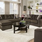 Classic Living With Interesting Classic Living Room Design With Dark Grey Colored Soft Contemporary Sofas And White Fur Carpet Placed On The Floor Decoration Remarkable Beautiful Contemporary Sofas With Various Elegant Styles