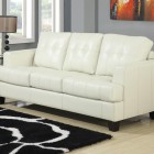 Modern Living With Interesting Modern Living Room Design With Toronto Cream Colored Leather Sleeper Sofa And Black Colored Rug Carpet On The Floor Decoration Creative Leather Sleeper Sofa With Various And Bewitching Interiors