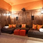 Rustic Media Interior Interesting Rustic Media Room Design Interior Decorated With Brown Sofa Beds Furniture And Wooden Wall Design Ideas Dream Homes 20 Beautiful Sofa Beds For Comfortable Living Room Style And Appearance