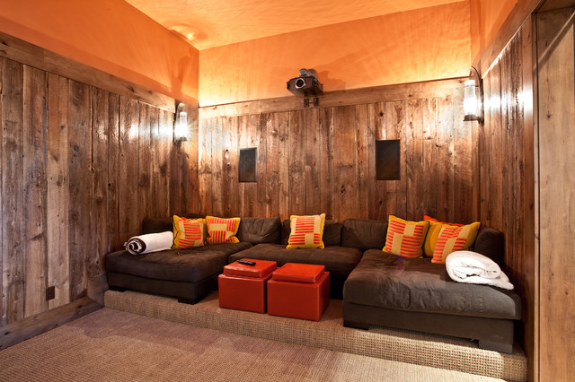 Rustic Media Interior Interesting Rustic Media Room Design Interior Decorated With Brown Sofa Beds Furniture And Wooden Wall Design Ideas Dream Homes 20 Beautiful Sofa Beds For Comfortable Living Room Style And Appearance