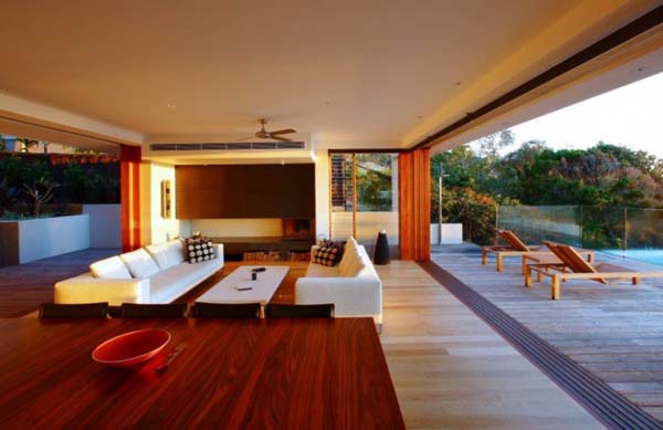Beach House Ditchfield Large Beach House By Middap Ditchfield Architects Living Room Interior Connected With Deck In Swimming Pool Area Dream Homes Home With Infinity Swimming Pool And Transparent Glass Facade