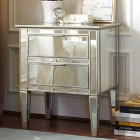 Pottery Barn Idea Luxurious Pottery Barn Mirrored Dresser Idea Involving Two Level Drawers Displaying Framed Painting And Alarm Clock Bedroom Outstanding Mirrored Furniture For Bedroom Decoration Ideas