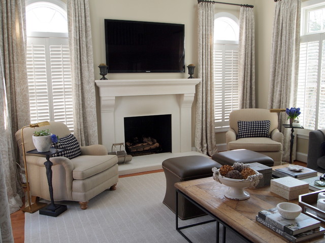 Living Room Wooden Magnificent Living Room Design With Wooden Table Beside The Brown Ottoman Facing The Fireplace Mantel Kits Decor Fireplace  Elegant Fireplace Mantel Kits For Chic Living Room And Dining Rooms