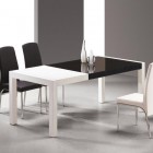 Combi White Themed Marvelous Fresh White And Black Themed Dining Room Table And Chairs Set In Custom Black White Tone As Well Furniture Beautiful Lacquer Furniture With Hip And Glossy Surface